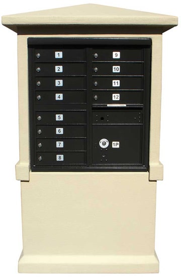 12 Door CBU Decorative Stucco Column