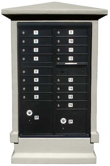 16 Door CBU Decorative Stucco Column