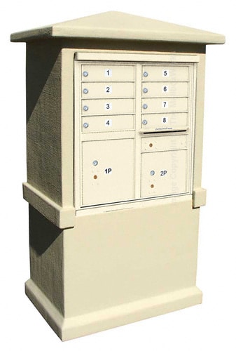 8 Door CBU Mailbox Stucco Column