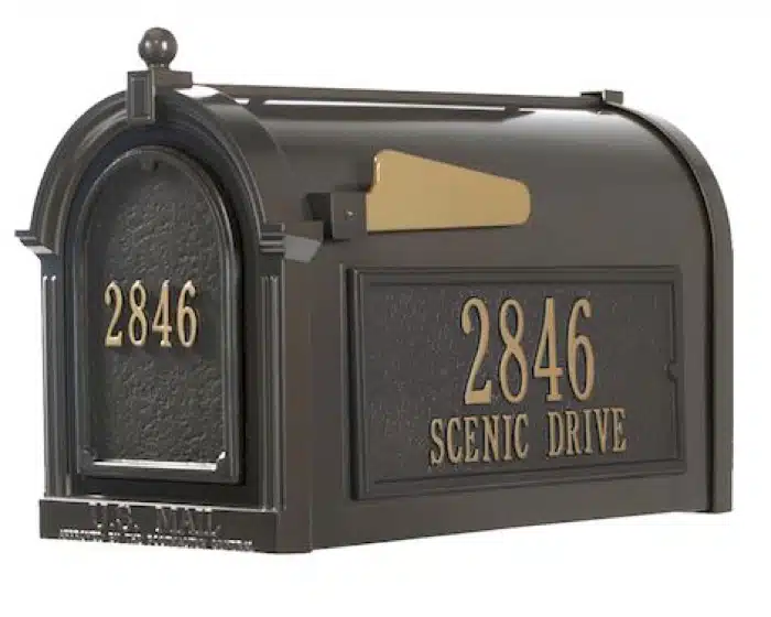 Whitehall Streetside Decorative Mailbox with Optional Accessories – Premium Curbside Mailbox for Residential Use Product Image