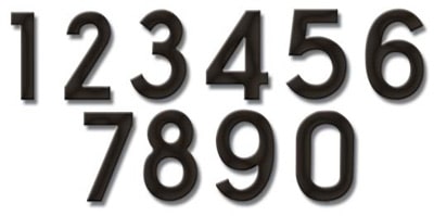 Fuoriserie Ecco Pewter Black 4 Inch House Numbers Product Image