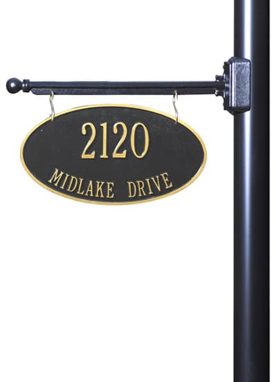Whitehall 2 Sided Hanging Oval Plaque