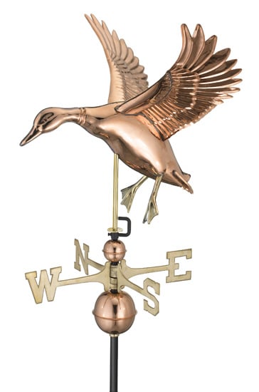 Good Directions Copper Landing Duck Weathervane