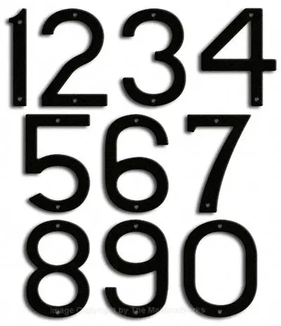Large Black House Numbers Majestic 10