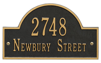 Whitehall Arch Marker Address Plaque for Sale Product Image