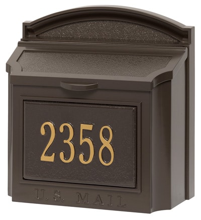 Whitehall Wall Mount Mailbox With Lockable Insert Option - Wall Mount Mail Boxes