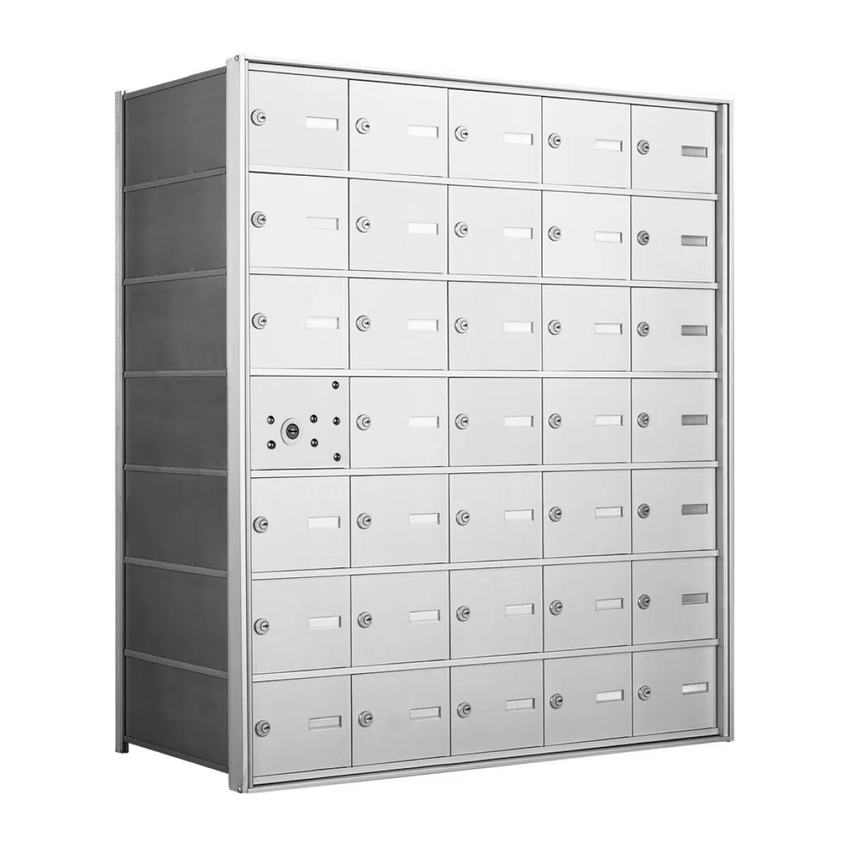 1400 Series Front-Loading Horizontal Mailboxes in Anodized Aluminum Finish – 34 Tenant Doors And 1 USPS Master Door Product Image