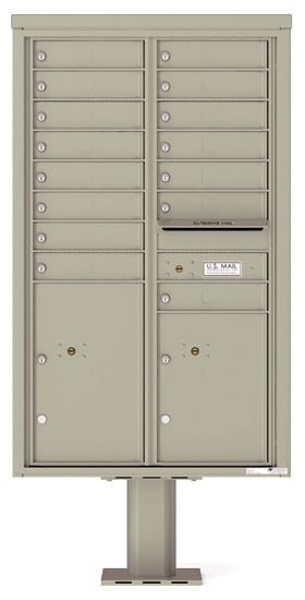 4C14D15-P Commercial 4C Pedestal Mailboxes