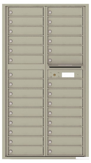 Surface Mount 4C Horizontal Mailbox – 29 Doors – Front Loading – 4C16D-29-4CSM16D – USPS Approved Product Image
