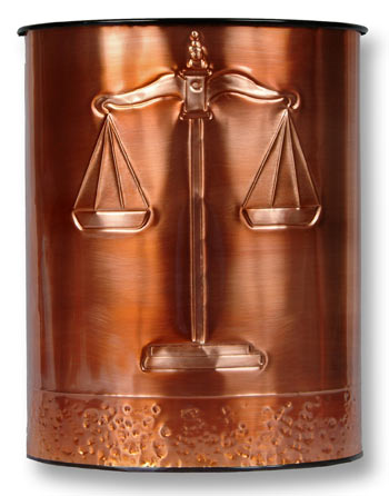Hentzi Scales Copper Waste Basket