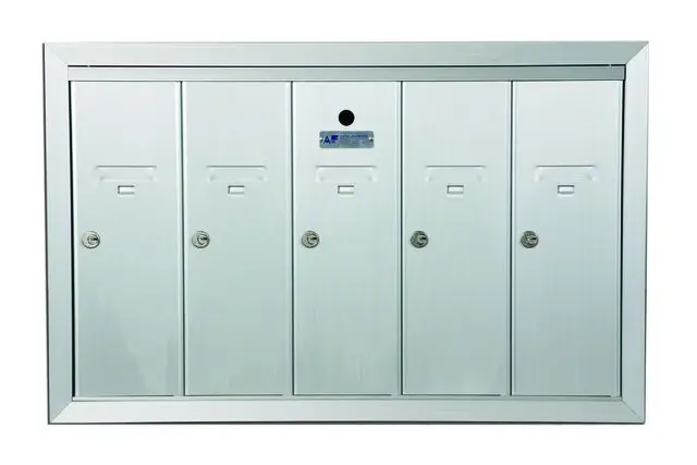 Anodized Aluminum Florence 5 Door Vertical Mailbox Product Image