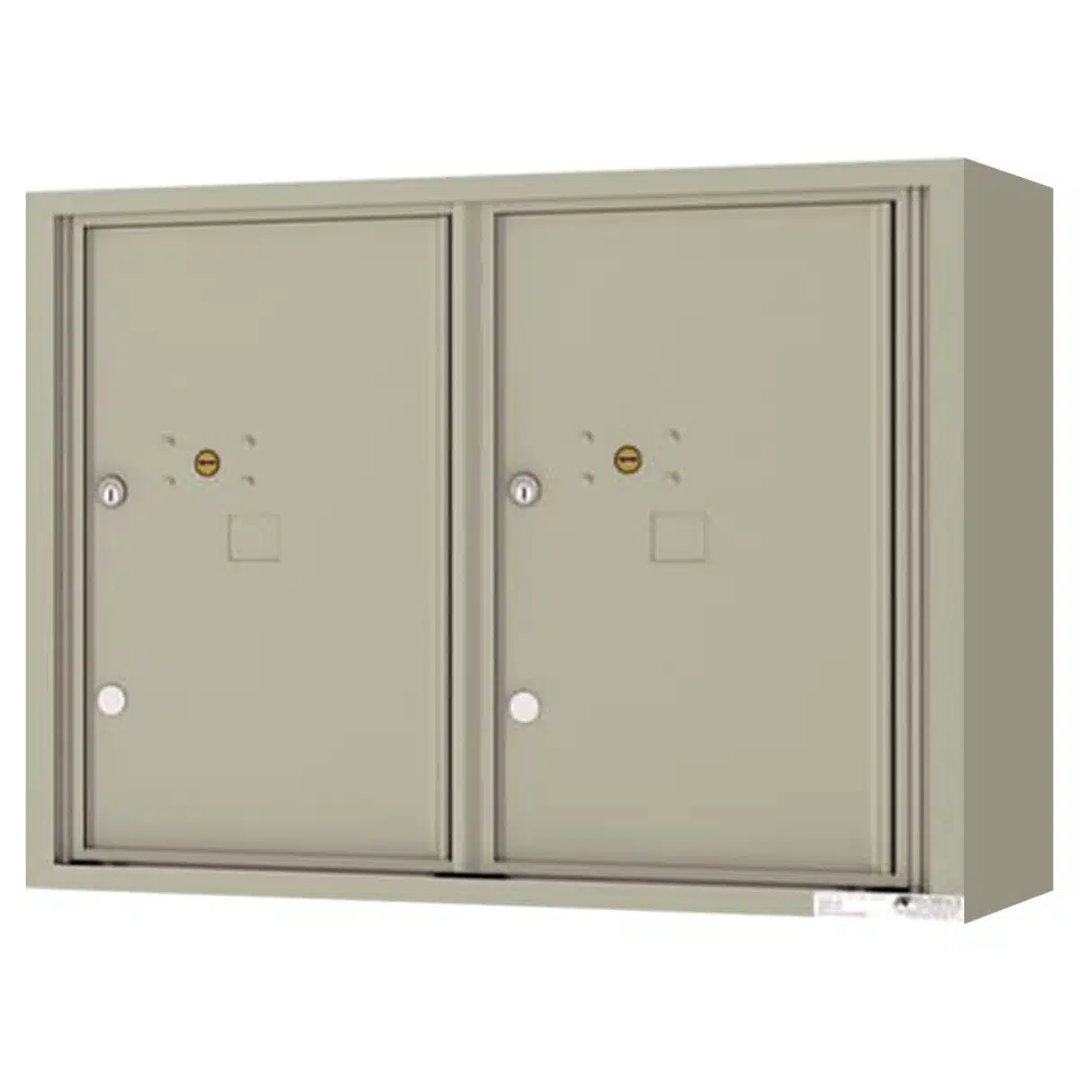 Surface Mount 4C Horizontal Mailbox – 2 Parcel Lockers – Front Loading – 4C06D-2P-SM Product Image