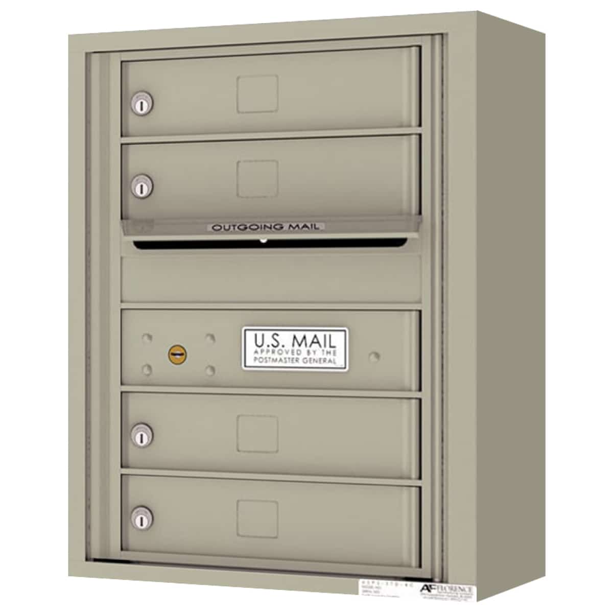 Florence Surface Mount 4C Horizontal Mailbox – 4 Tenant Doors – Front Loading – 6 Doors High – Private Access Product Image