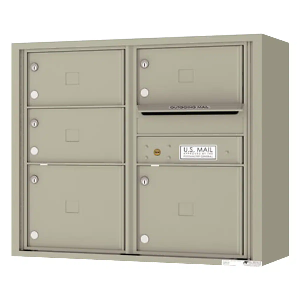 Surface Mount 4C Horizontal Mailbox – 5 Doors – 4C07D-05-SM Product Image