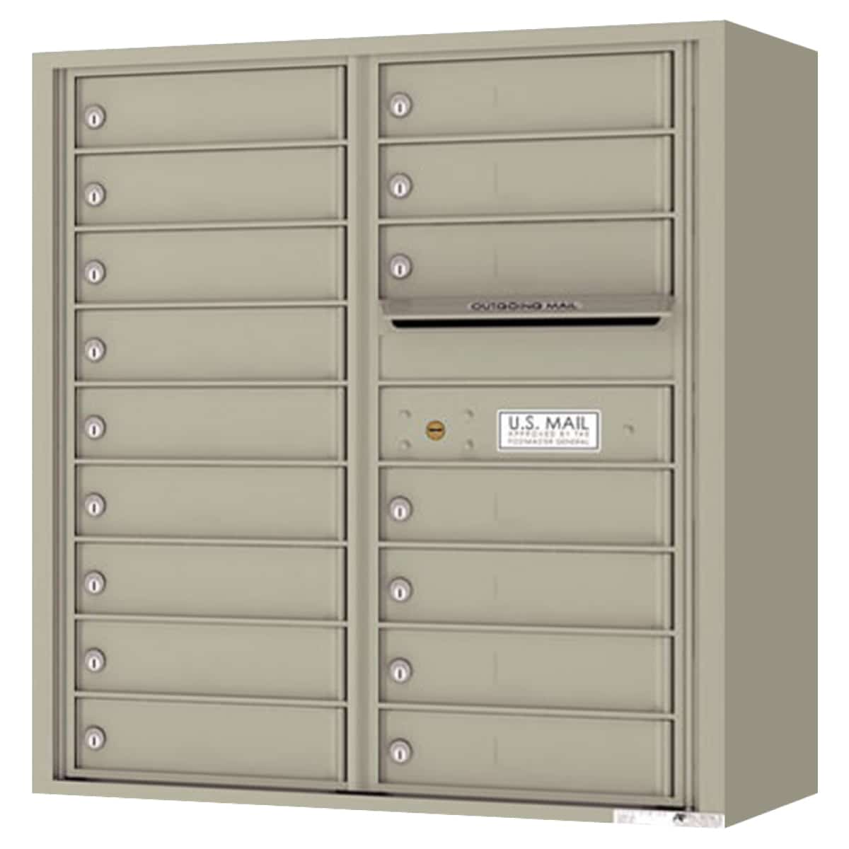 Surface Mount 4C Horizontal Mailbox – 16 Doors – Front Loading – 4C09D-16-SM Product Image