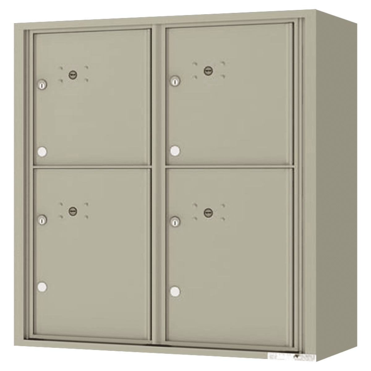 Surface Mount 4C Horizontal Mailbox – 4 Parcel Lockers – Front Loading – 4C09D-4P-SM Product Image