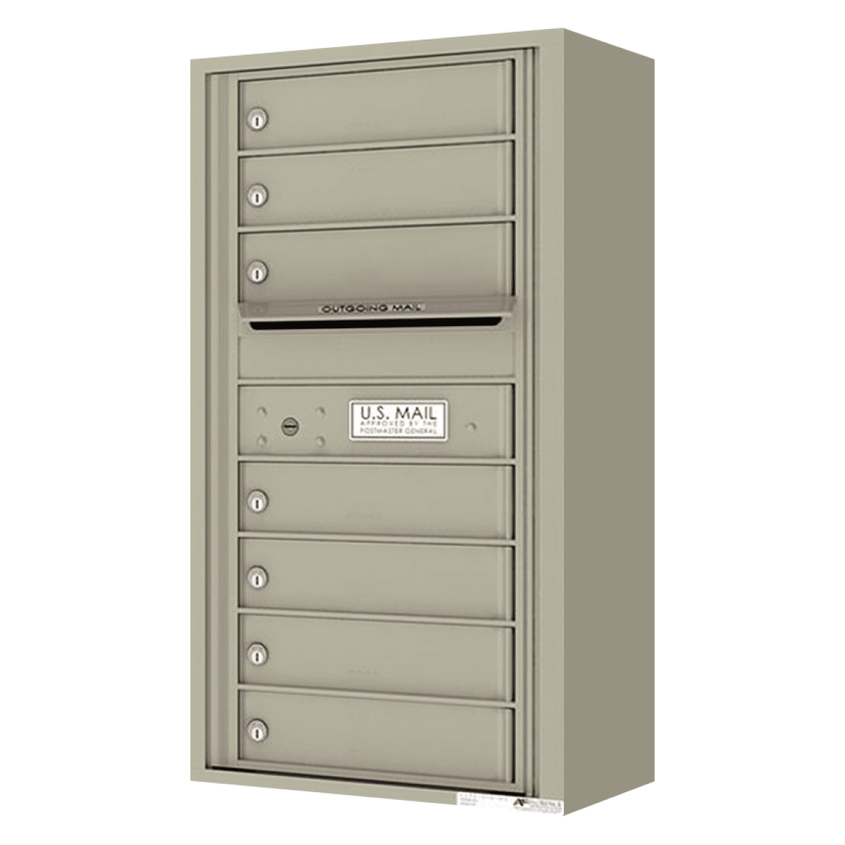 Florence Surface Mount 4C Horizontal Mailbox – 7 Tenant Doors – Front Loading – 9 Doors High – Private Access Product Image