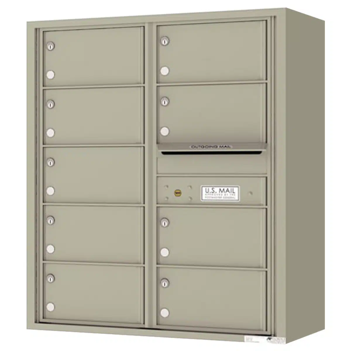 Surface Mount 4C Horizontal Mailbox – 9 Doors – 4C10D-09-SM Product Image