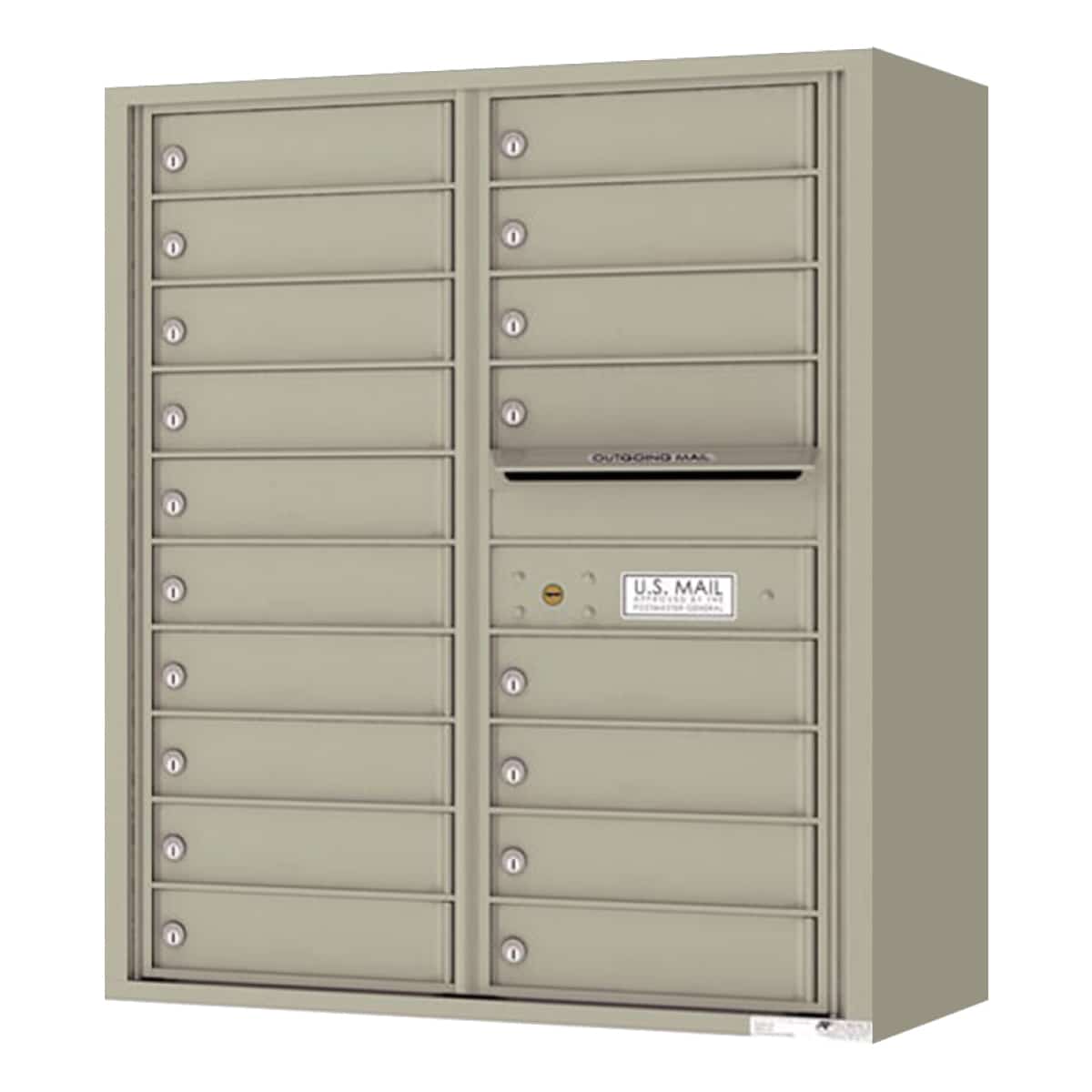 Surface Mount 4C Horizontal Mailbox – 18 Doors – Front Loading – 4C10D-18-SM Product Image