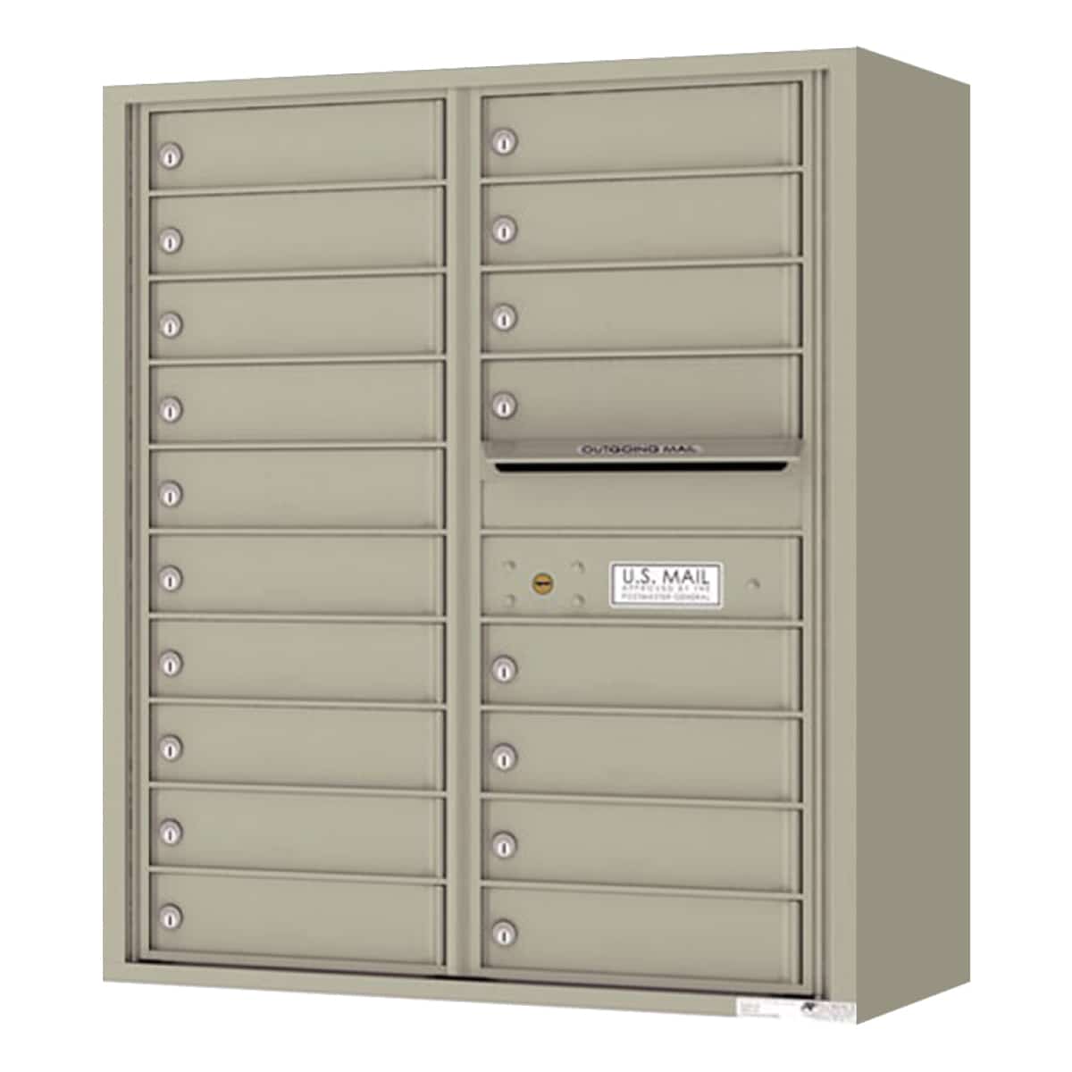 Florence Surface Mount 4C Horizontal Mailbox – 18 Tenant Doors – Front Loading – 10 Doors High – Private Access Product Image