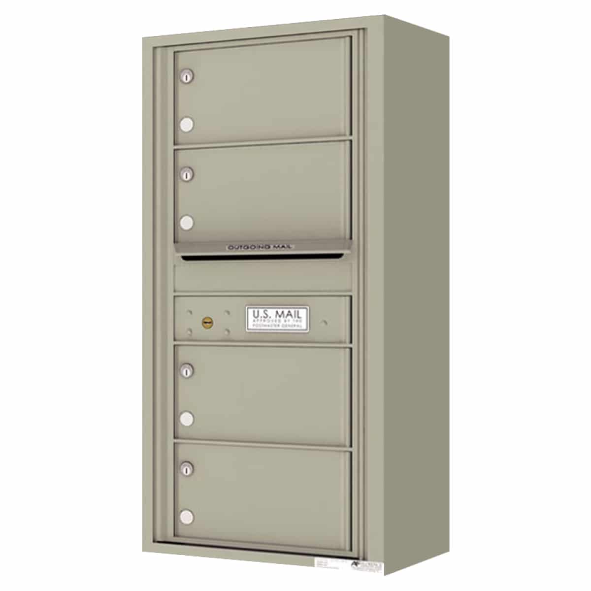 Florence Surface Mount 4C Horizontal Mailbox – 4 Tenant Doors – Front Loading – 10 Doors High – Private Access Product Image