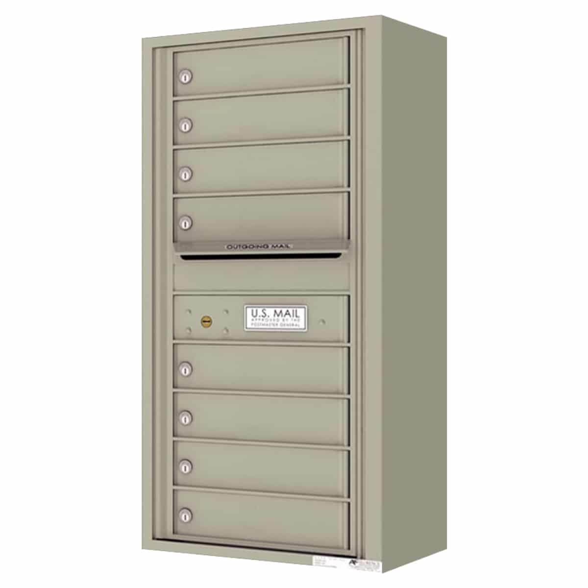 Florence Surface Mount 4C Horizontal Mailbox – 8 Tenant Doors – Front Loading – 10 Doors High – Private Access Product Image