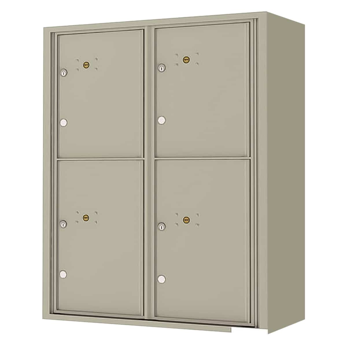 Florence Surface Mount 4C Horizontal Mailbox – 4 Parcel Lockers – Front Loading – 11 Doors High – Private Access Product Image