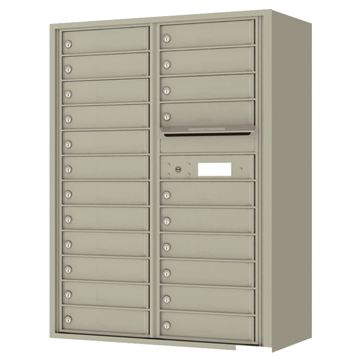 Surface Mount 4C Horizontal Mailbox – 22 Doors – Front Loading – 4C12D-22-SM Product Image