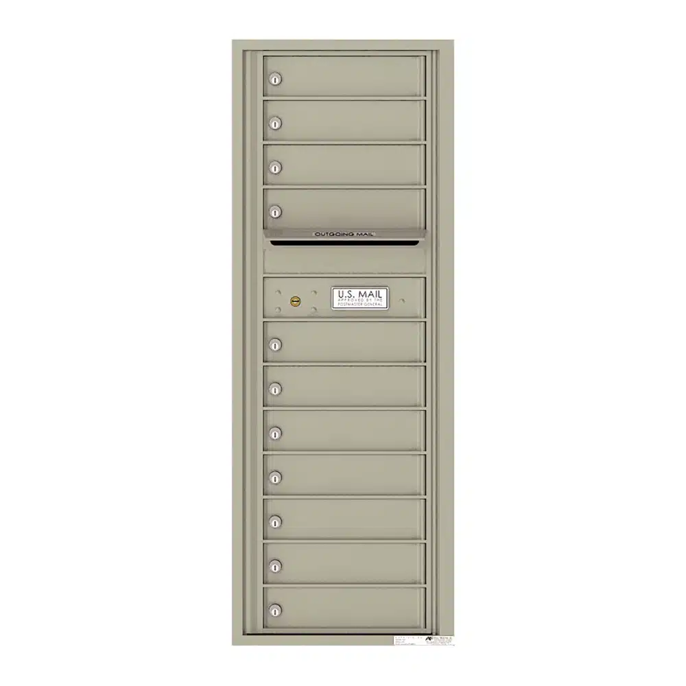 Florence Recessed 4C Horizontal Mailbox – 11 Tenant Doors – Front Loading – 13 Doors High – Single Column – 206550 – Private Delivery Product Image