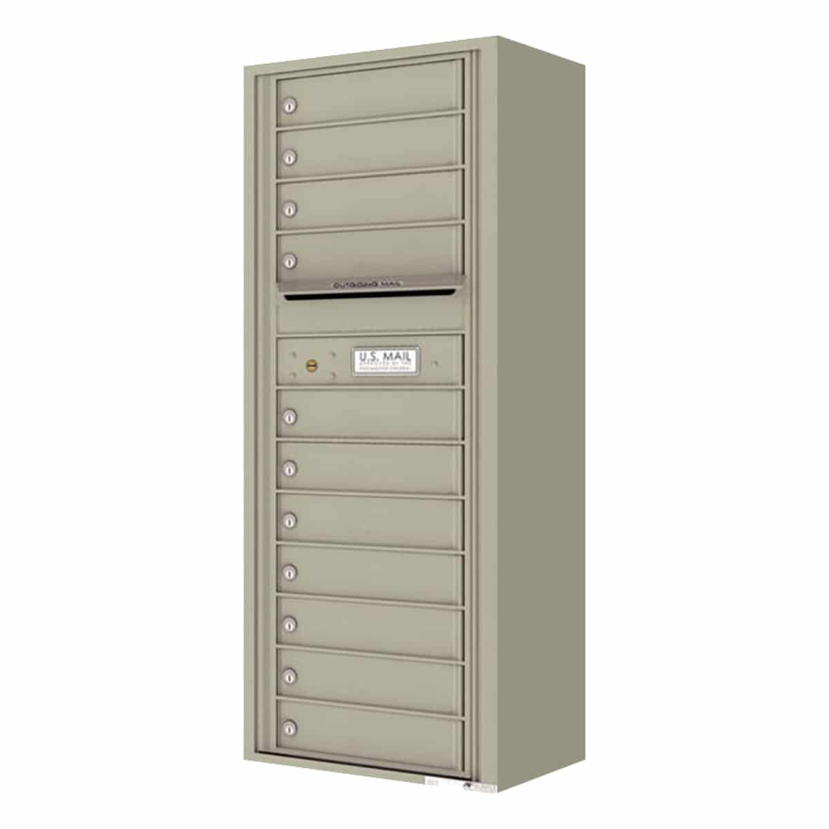 Surface Mount 4C Horizontal Mailbox – 11 Doors – Front Loading – 4C13S-11-SM Product Image