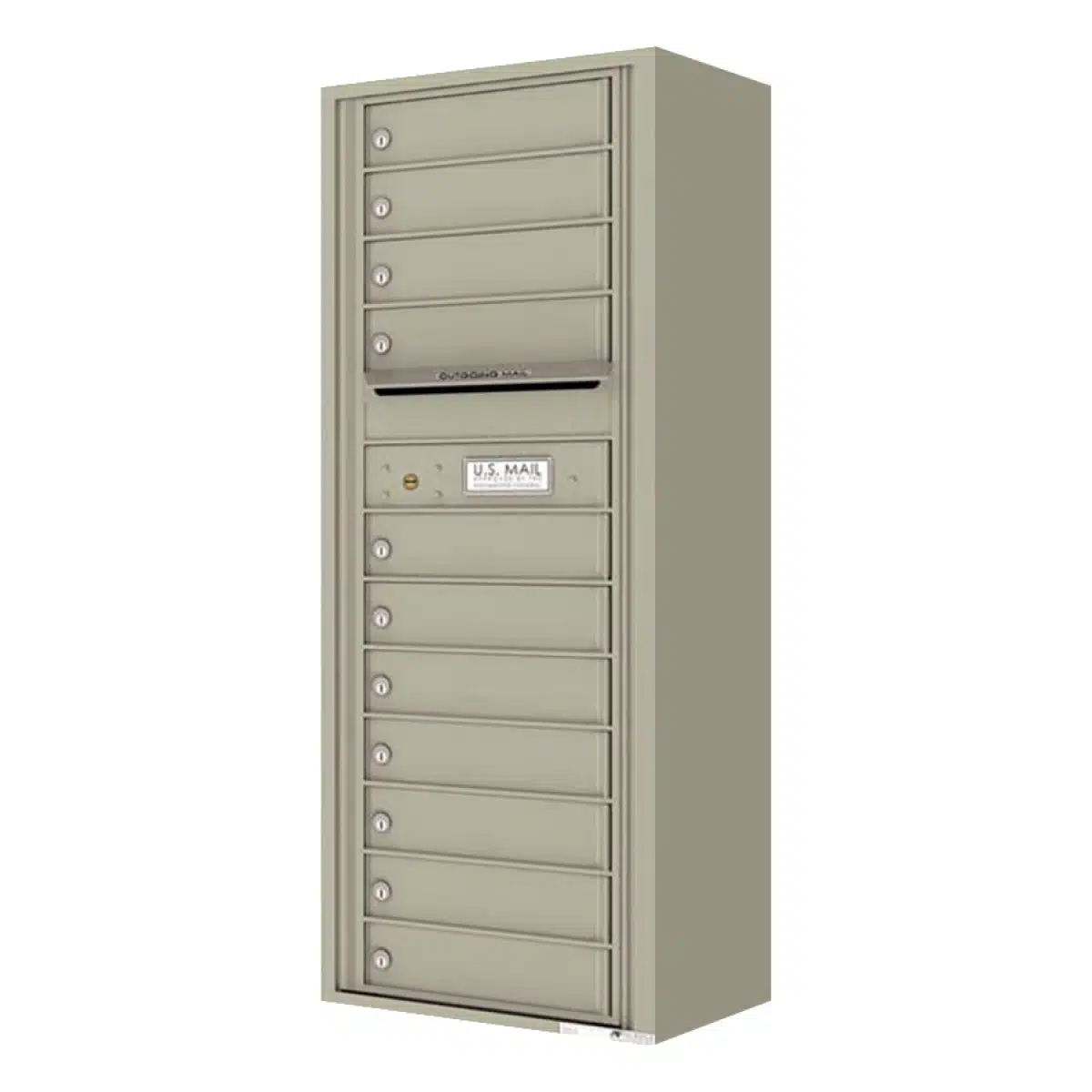 Surface Mount 4C Horizontal Mailbox – 11 Doors – Front Loading – 4C13S-11-SM Product Image