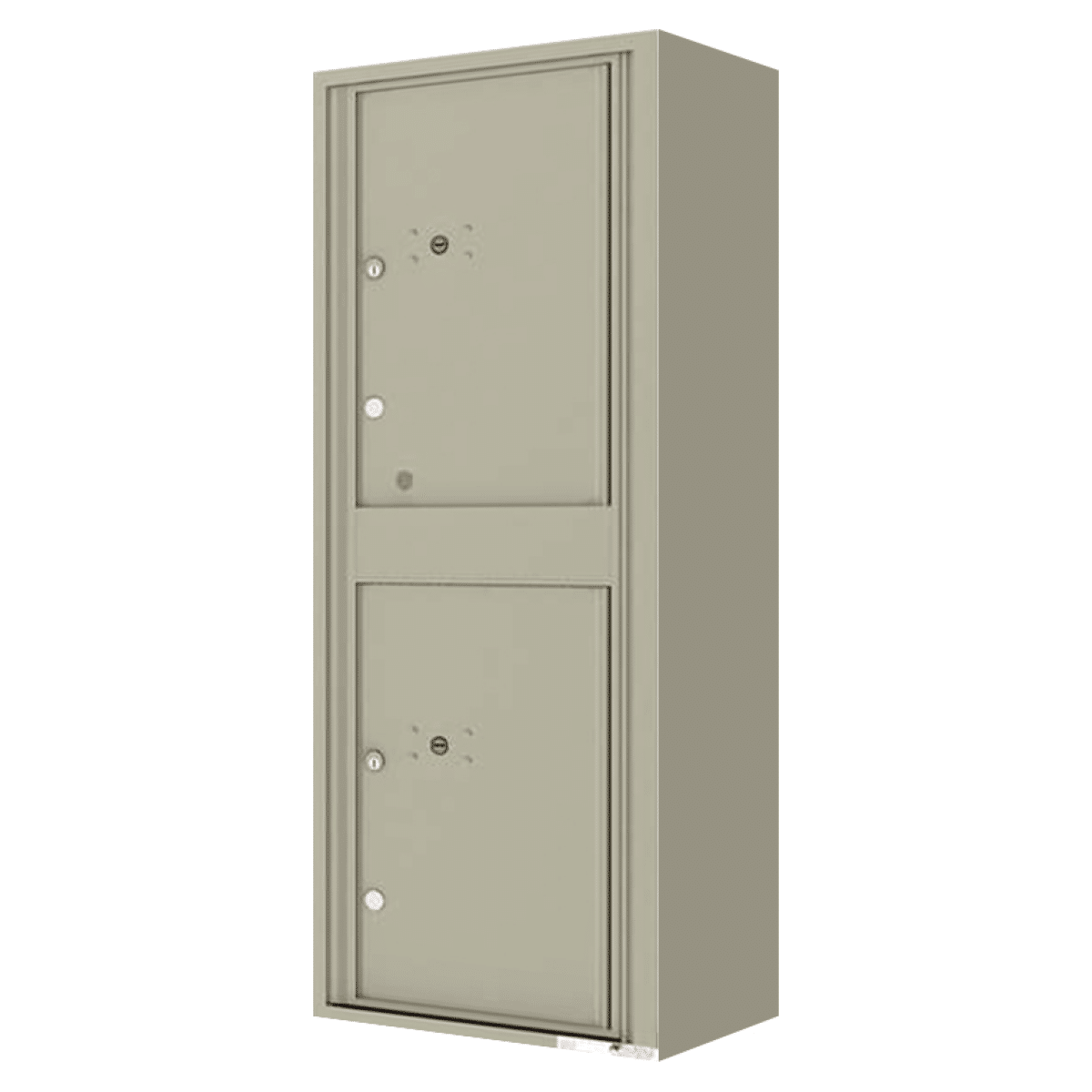Surface Mount 4C Horizontal Mailbox – 2 Parcel Lockers – Front Loading – 4C13S-2P-SM Product Image