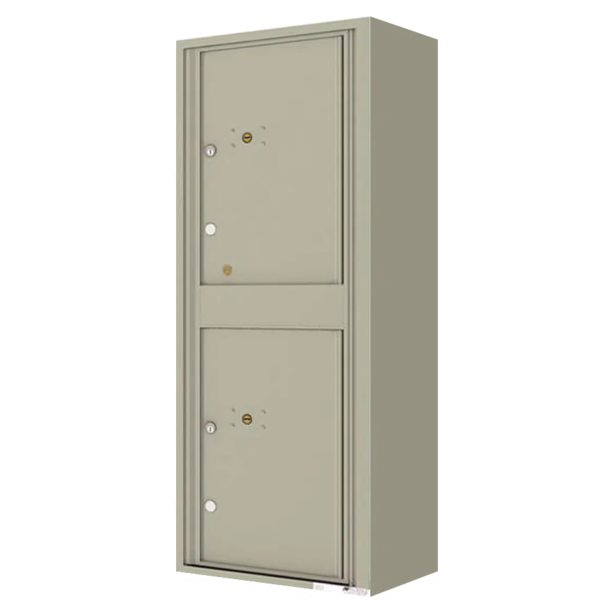 Surface Mount 4C Horizontal Mailbox – 2 Parcel Lockers – Front Loading – 4C13S-2P-SM Product Image