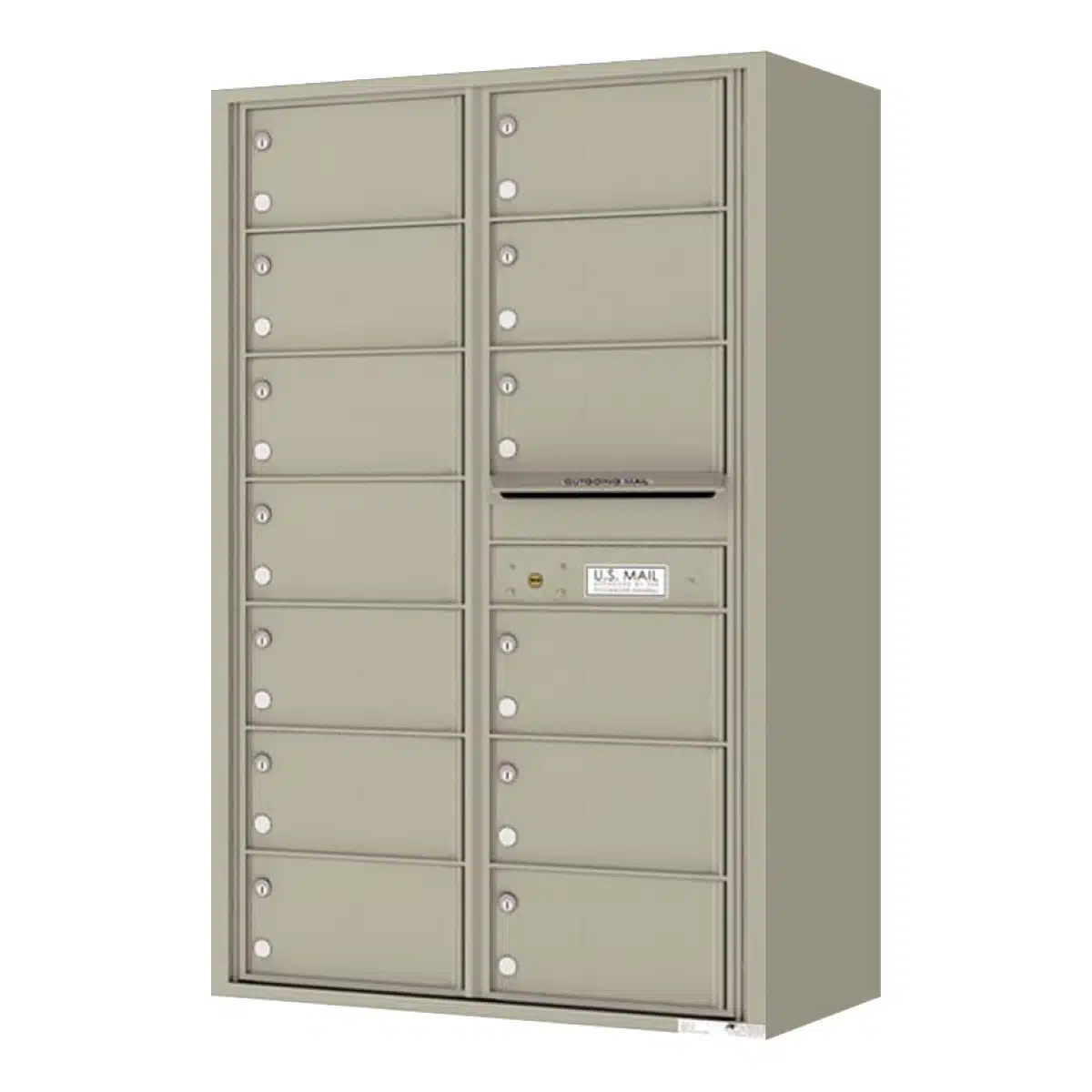 Surface Mount 4C Horizontal Mailbox – 13 Doors – 4C14D-13-SM Product Image