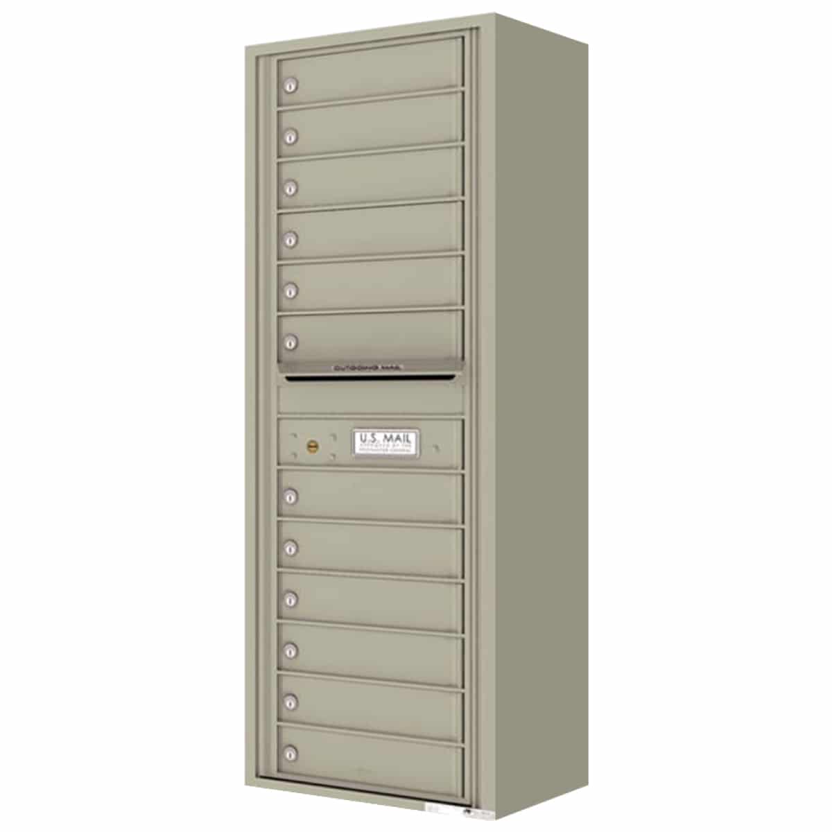 Surface Mount 4C Horizontal Mailbox – 12 Doors – Front Loading – 4C14S-12-SM Product Image