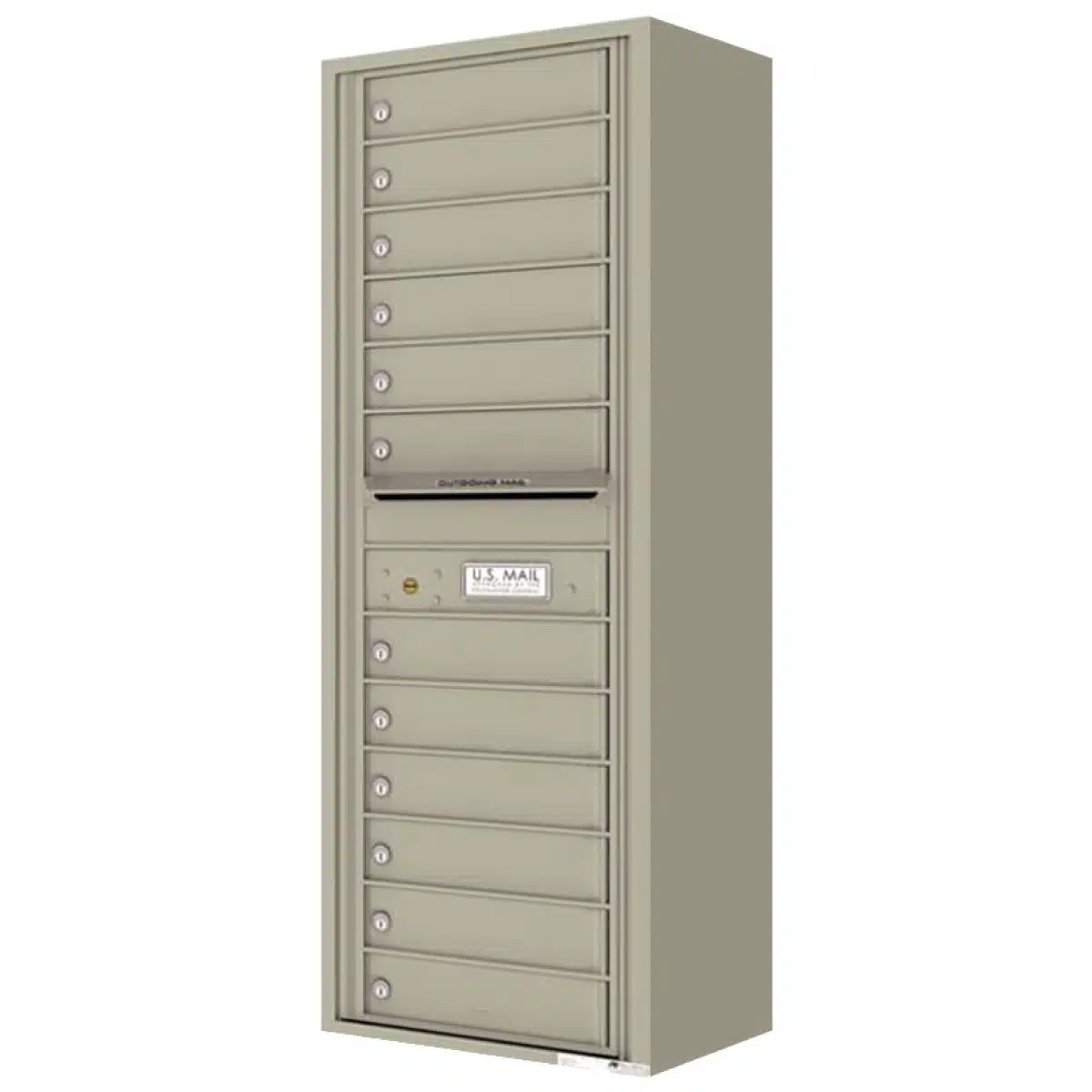 Surface Mount 4C Horizontal Mailbox – 12 Doors – Front Loading – 4C14S-12-SM Product Image