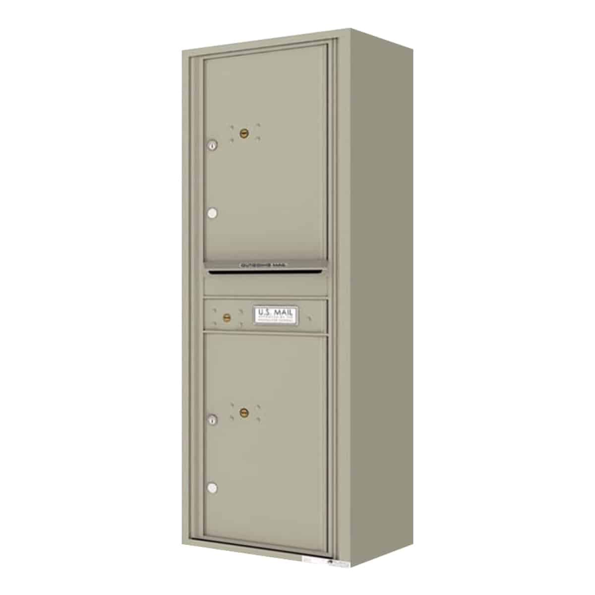 Surface Mount 4C Horizontal Mailbox -, 2 Parcel Lockers – 4C14S-2P-SM Product Image