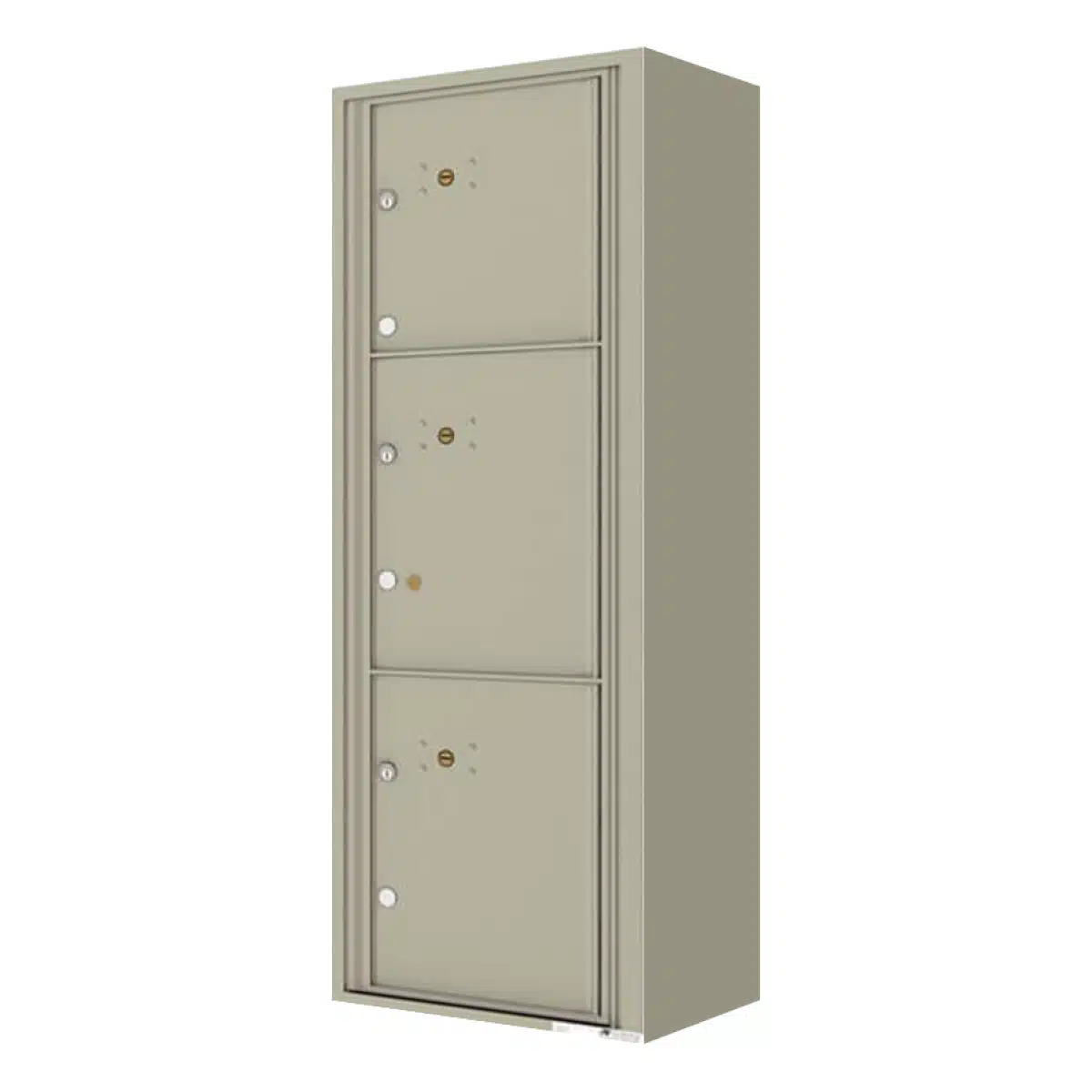 Surface Mount 4C Horizontal Mailbox – 3 Parcel Locker – Front Loading – 4C14S-3P-SM Product Image