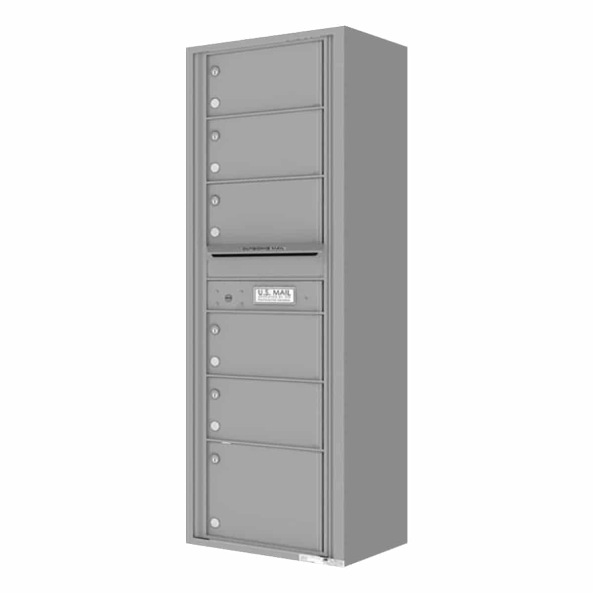 Recessed 4C Horizontal Mailbox – 6 Doors – Front Loading – 4C15S-06 Product Image