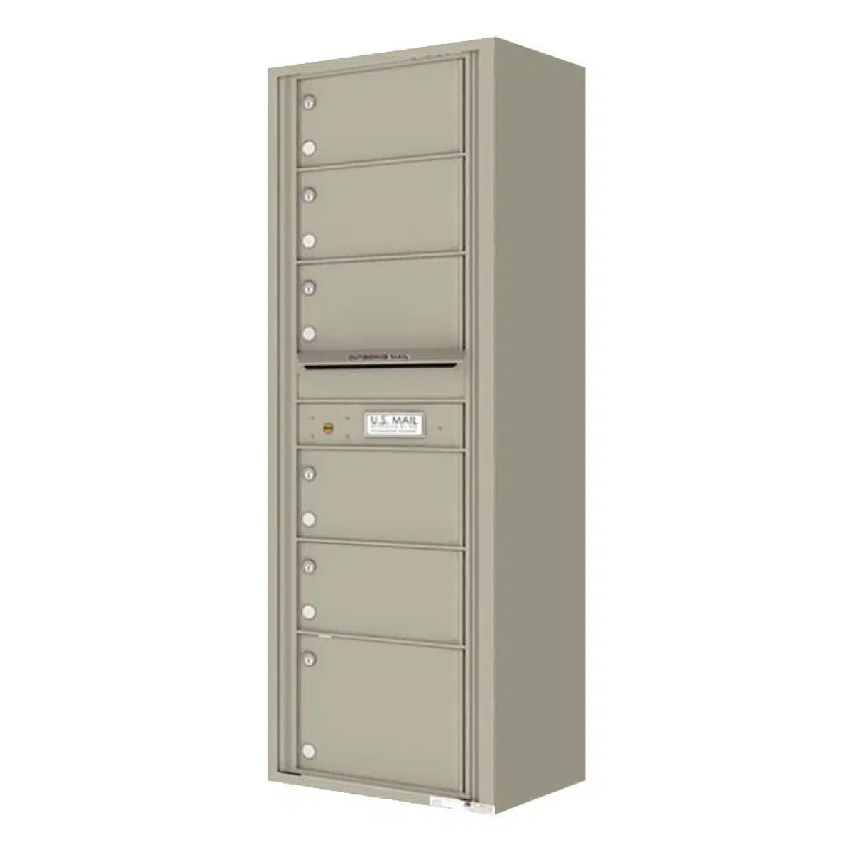 Surface Mount 4C Horizontal Mailbox – 6 Doors – Front Loading – 4C15S-06-SM Product Image
