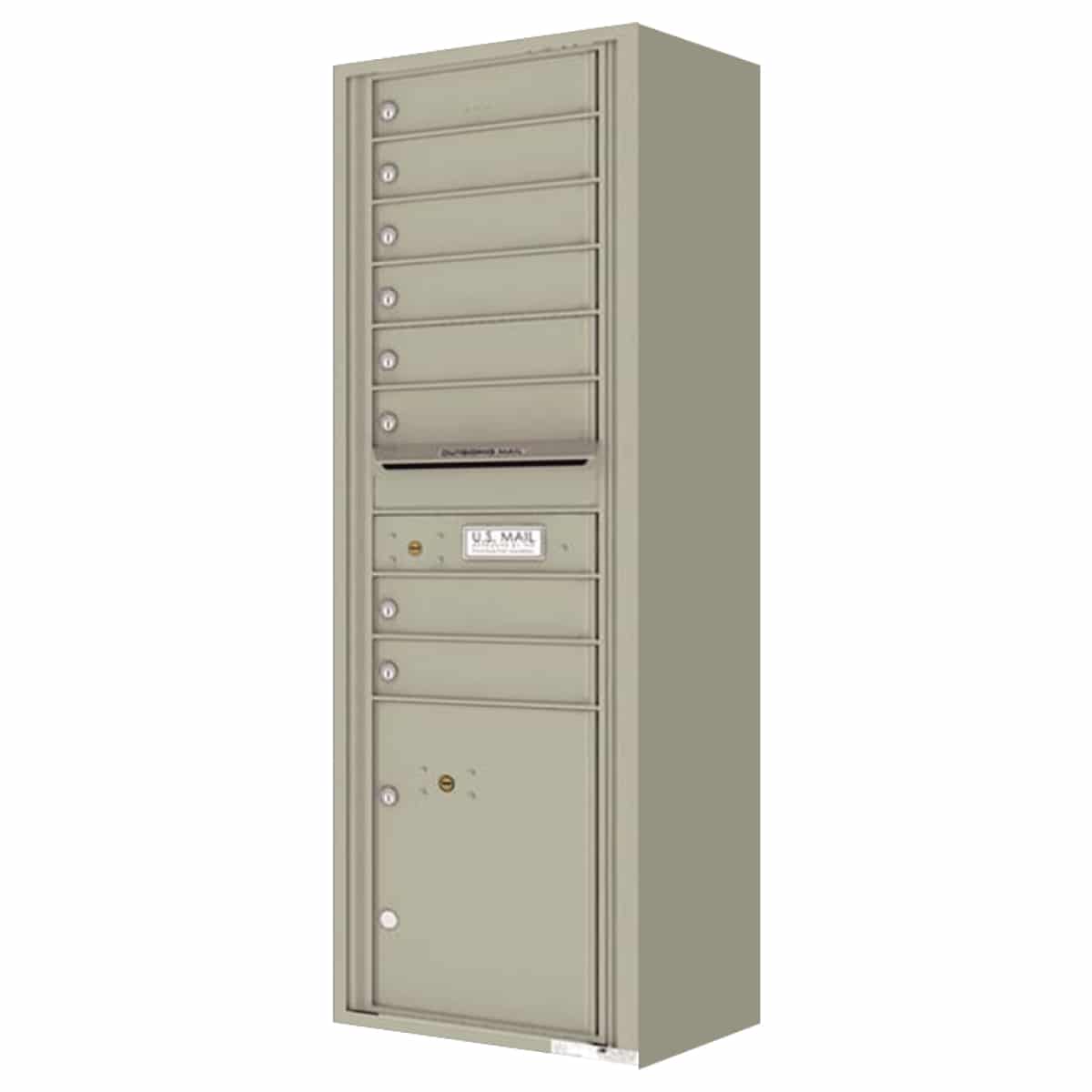Florence Surface Mount 4C Horizontal Mailbox – 8 Tenant Doors, 1 Parcel Locker – Front Loading – 15 Doors High – Private Access Product Image