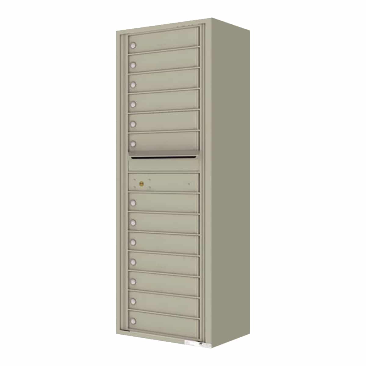 Surface Mount 4C Horizontal Mailbox – 13 Doors – Front Loading – 4C15S-13-SM Product Image