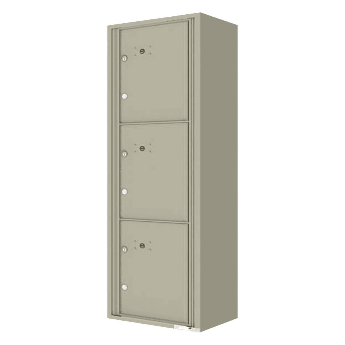 Surface Mount 4C Horizontal Mailbox – 3 Parcel Lockers – Front Loading – 4C15S-3P-SM Product Image