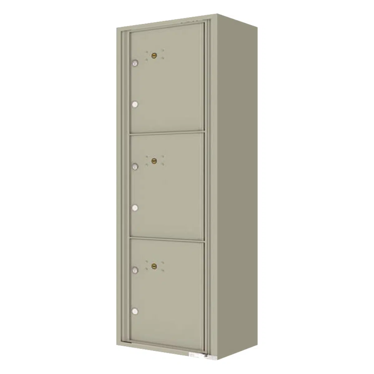 Surface Mount 4C Horizontal Mailbox – 3 Parcel Lockers – Front Loading – 4C15S-3P-SM Product Image