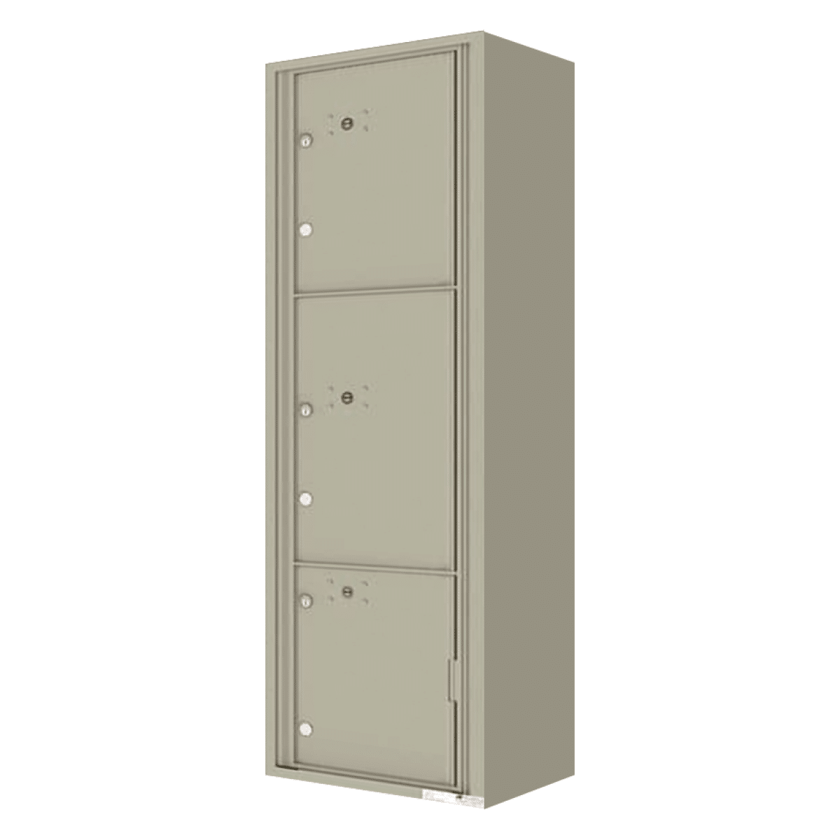 Surface Mount 4C Horizontal Mailbox – 3 Parcel Lockers – Front Loading – 4C16S-3P-SM Product Image