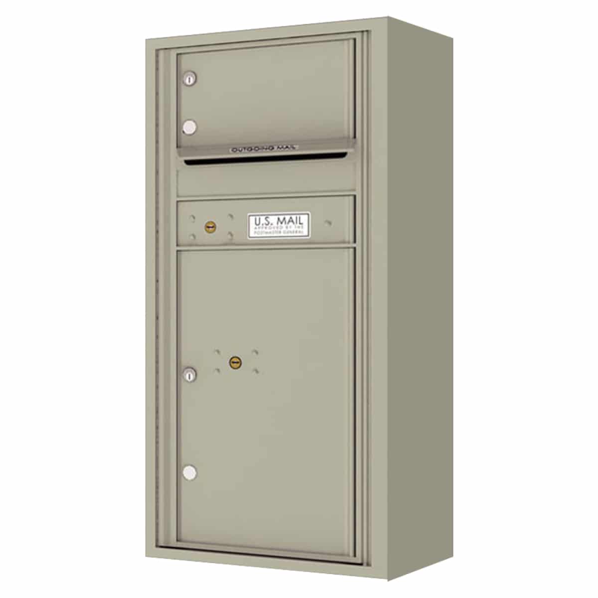 Florence Surface Mount 4C Horizontal Mailbox – 1 Tenant Door, 1 Parcel Locker – Front Loading – ADA Compliant Max Height – Private Access Product Image