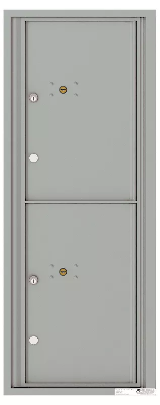 Recessed 4C Horizontal Mailbox – 2 Parcel Lockers – Front Loading – 4C12S-2P – USPS Approved Product Image