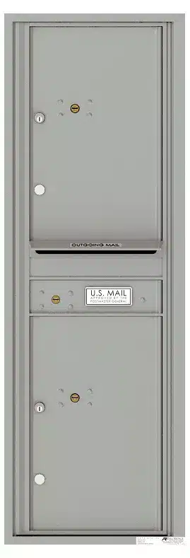 Recessed 4C Horizontal Mailbox – 2 Parcel Lockers – Front Loading – 4C14S-2P – USPS Approved Product Image
