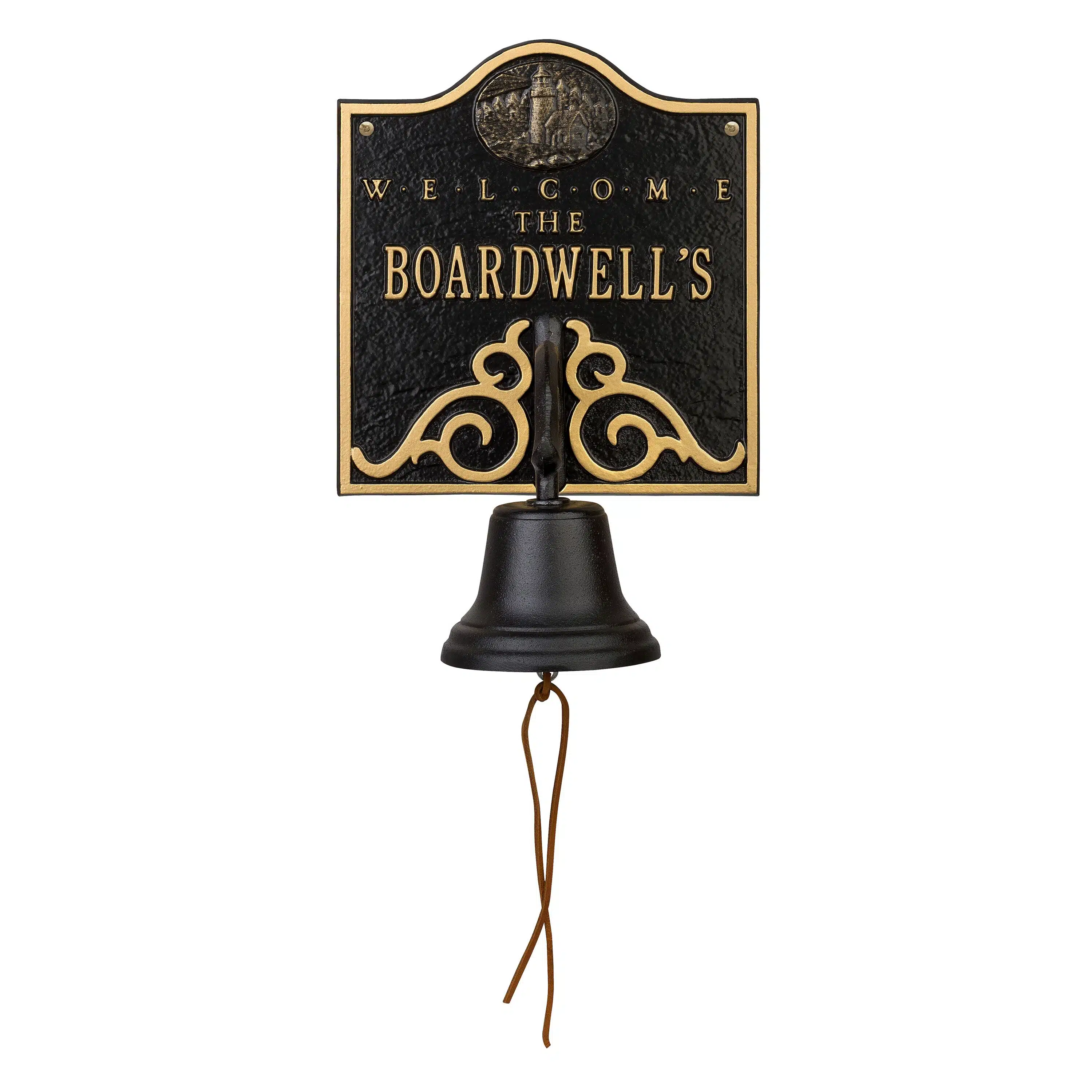 Whitehall Personalized Lighthouse Bell Welcome Plaque Product Image