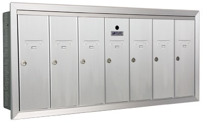 Anodized Aluminum Florence 7 Door Vertical Mailbox Product Image